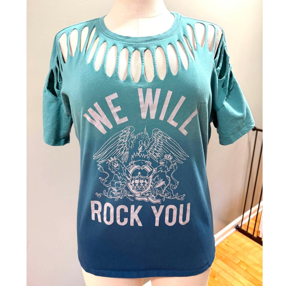 *FLAW Torrid 1 Queen We Will Rock You Slashed Relaxed Concert Graphic T Shirt 1X